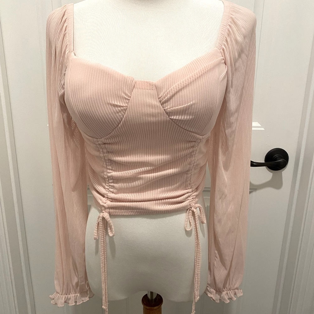 Almost famous light pink crop
